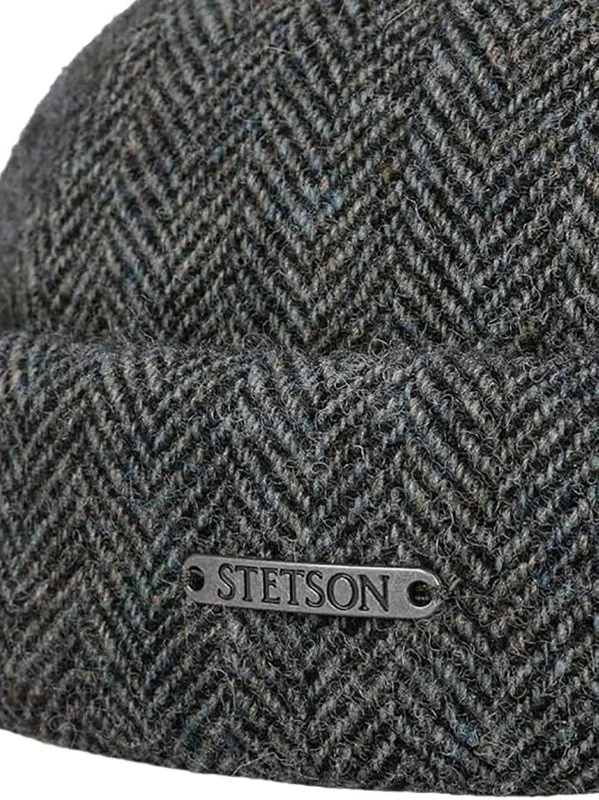 Stetson Docker Wool Herringbone Kahve Gri Balıksırtı Yün Şapka - 4