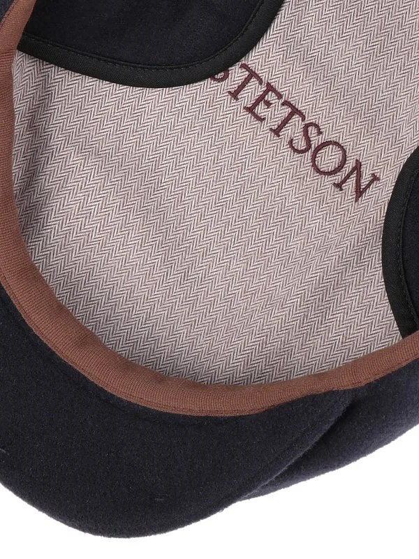 Stetson Kent Yün Kaşmir Lacivert Kulaklıklı Kasket Şapka - 4