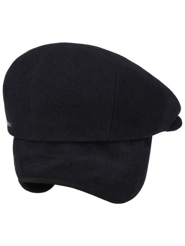Stetson Kent Yün Kaşmir Lacivert Kulaklıklı Kasket Şapka - 5