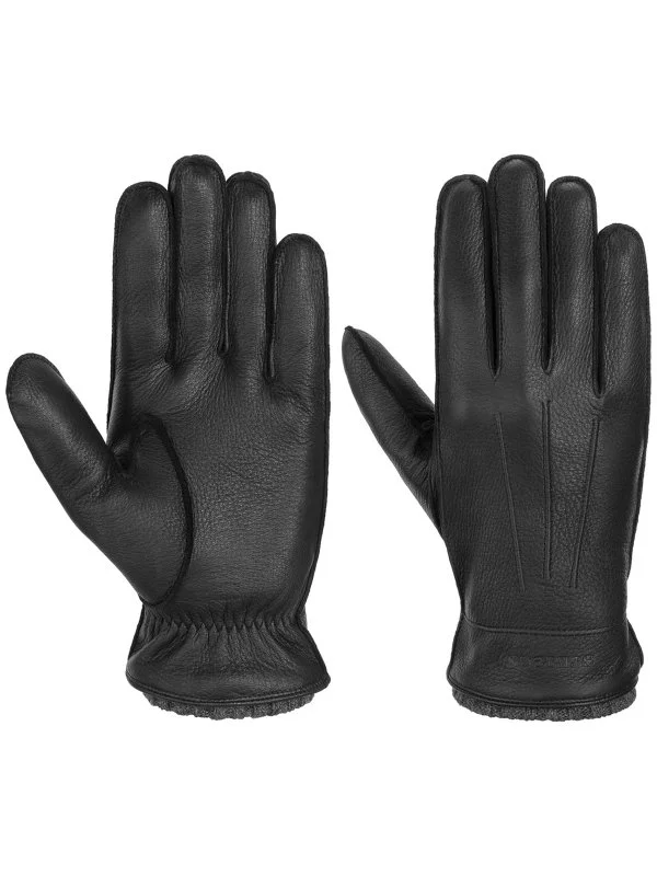 Stetson Siyah Geyik Derisi Kaşmir Eldiven - 1