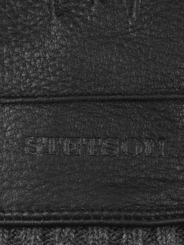 Stetson Siyah Geyik Derisi Kaşmir Eldiven - 2
