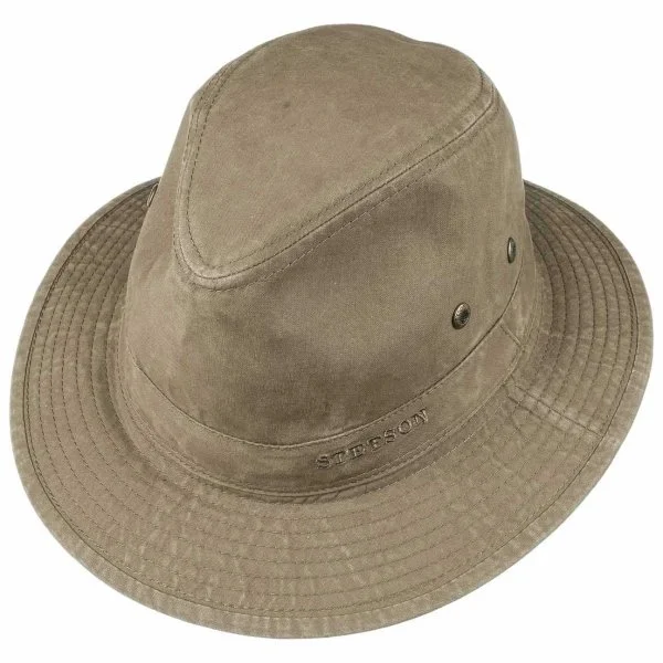 Stetson Zeytin Yeşili Traveller Delave Organic Cotton Uv Protection Şapka - 1