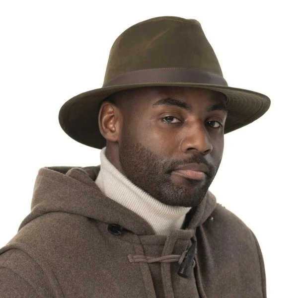 Stetson Zeytin Yeşili Traveller Waxed Cotton Uv Protection Water Repellent Şapka - 4