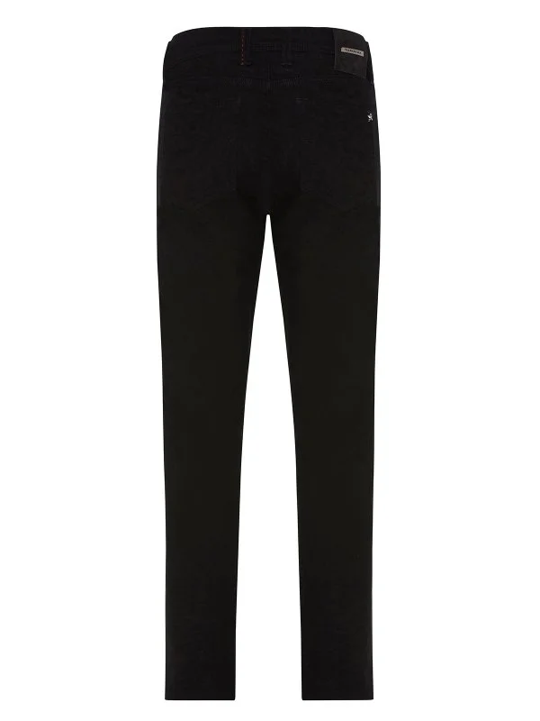 Tramarossa 5 Cep Siyah Pamuk Denim Regular Fit Pantolon - 2