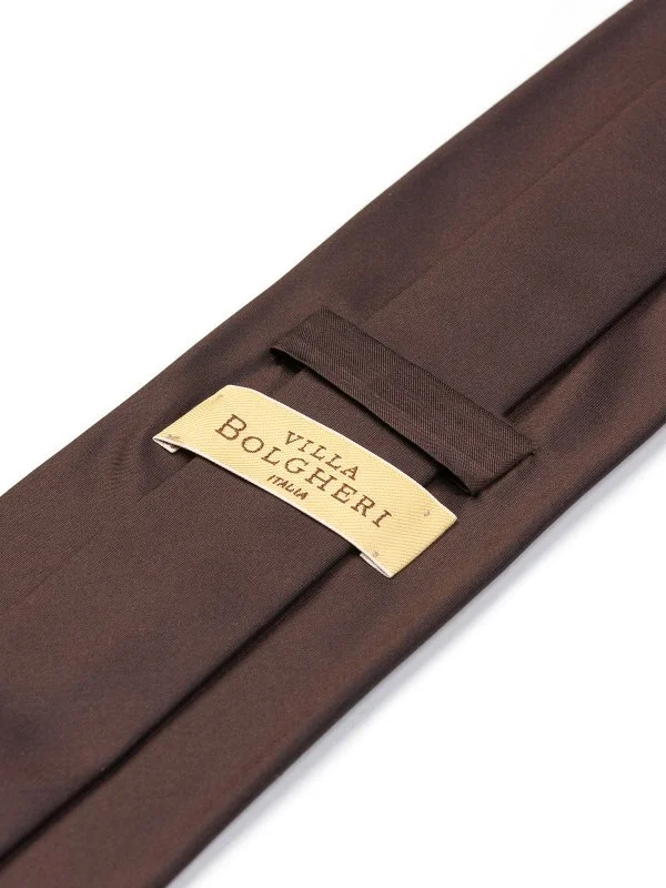 Villa Bolgheri Kahverengi İpek Kravat - 2